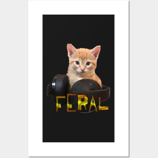 Gamer Kitten Feral Posters and Art